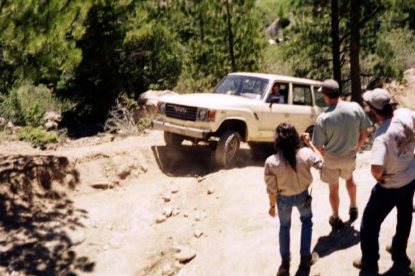 Glenn pilots his FJ60 up the best possible line for his long wagon