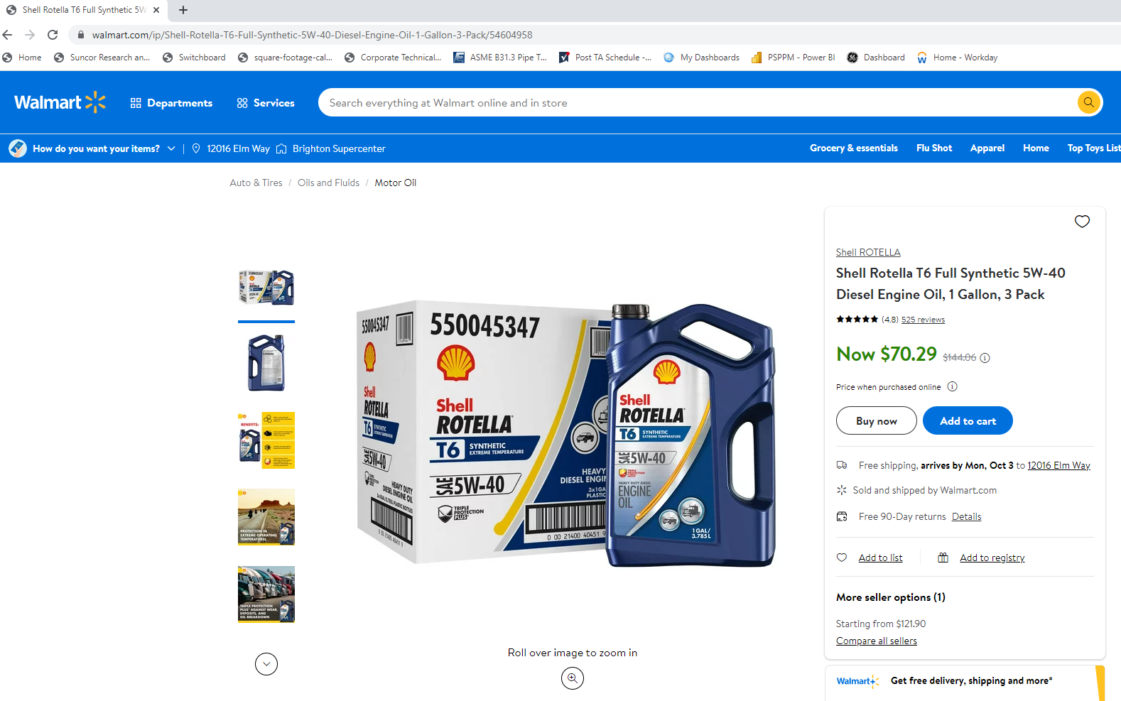 Shell Rotella T6 Full Syn 5W40 Available at Walmart Rising Sun 4WD