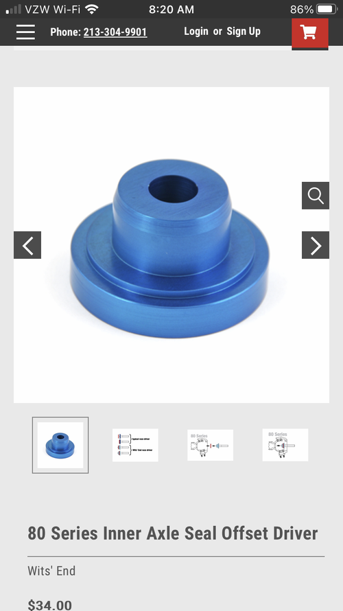 Wanted 80 Series Axle Seal Offset Driver Rising Sun 4WD Club Forum